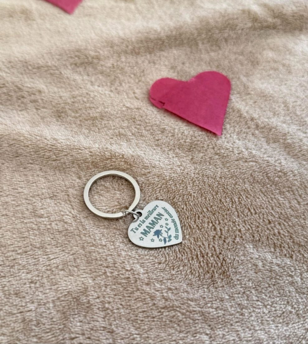 Porte clé imprimé Coeur