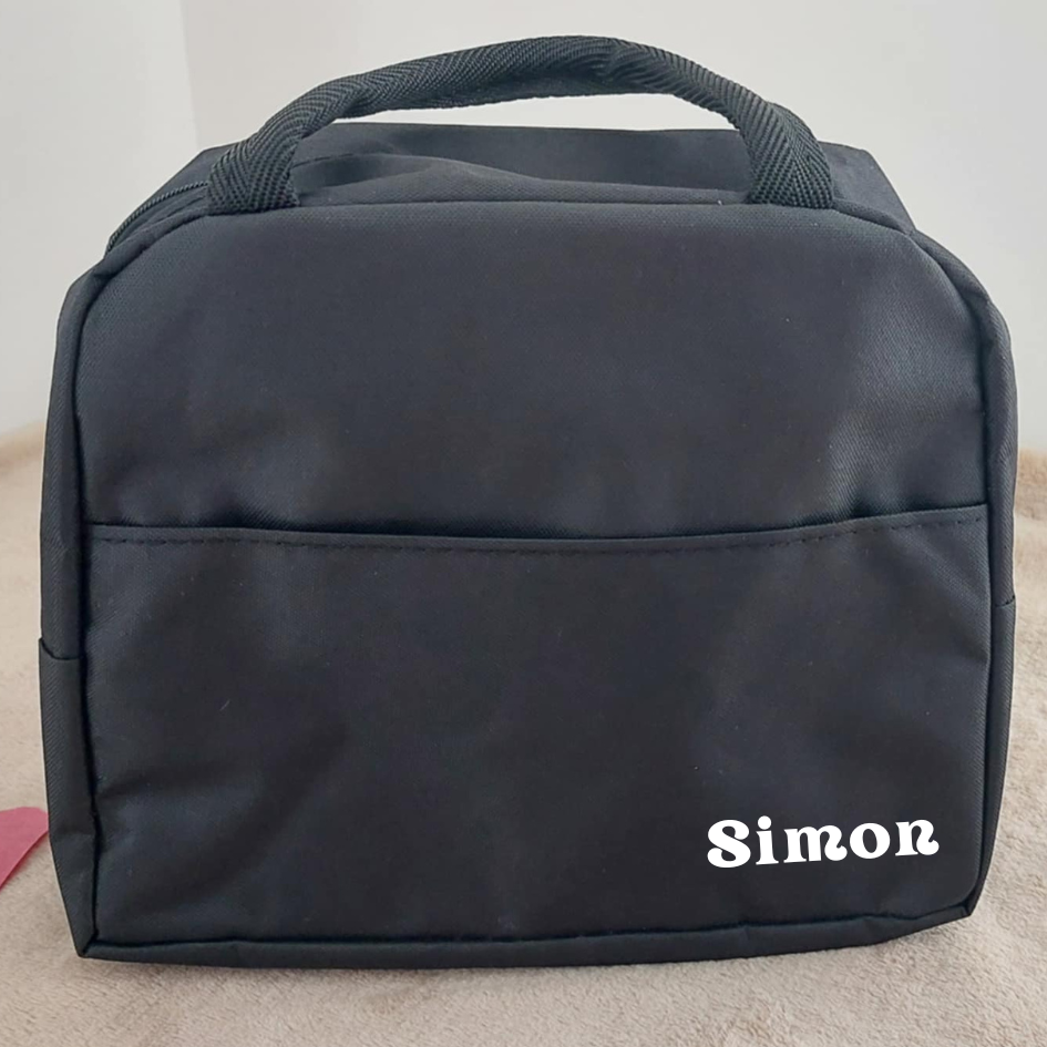 Lunch bag personnalisé – Rose ou noir, pratique & stylé
