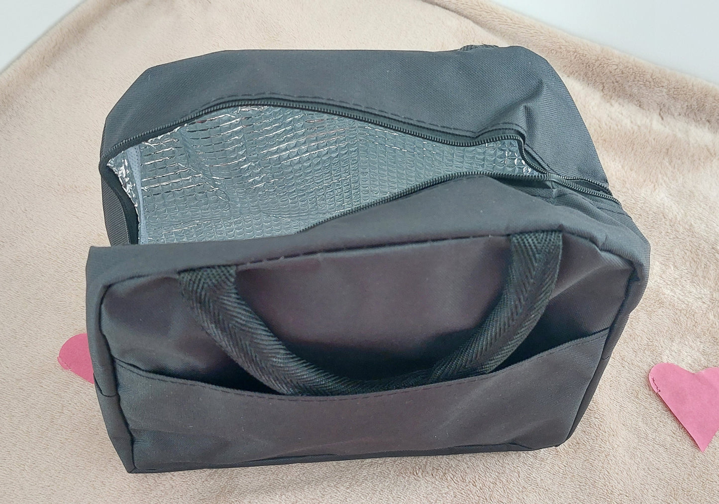 Lunch bag personnalisé – Rose ou noir, pratique & stylé