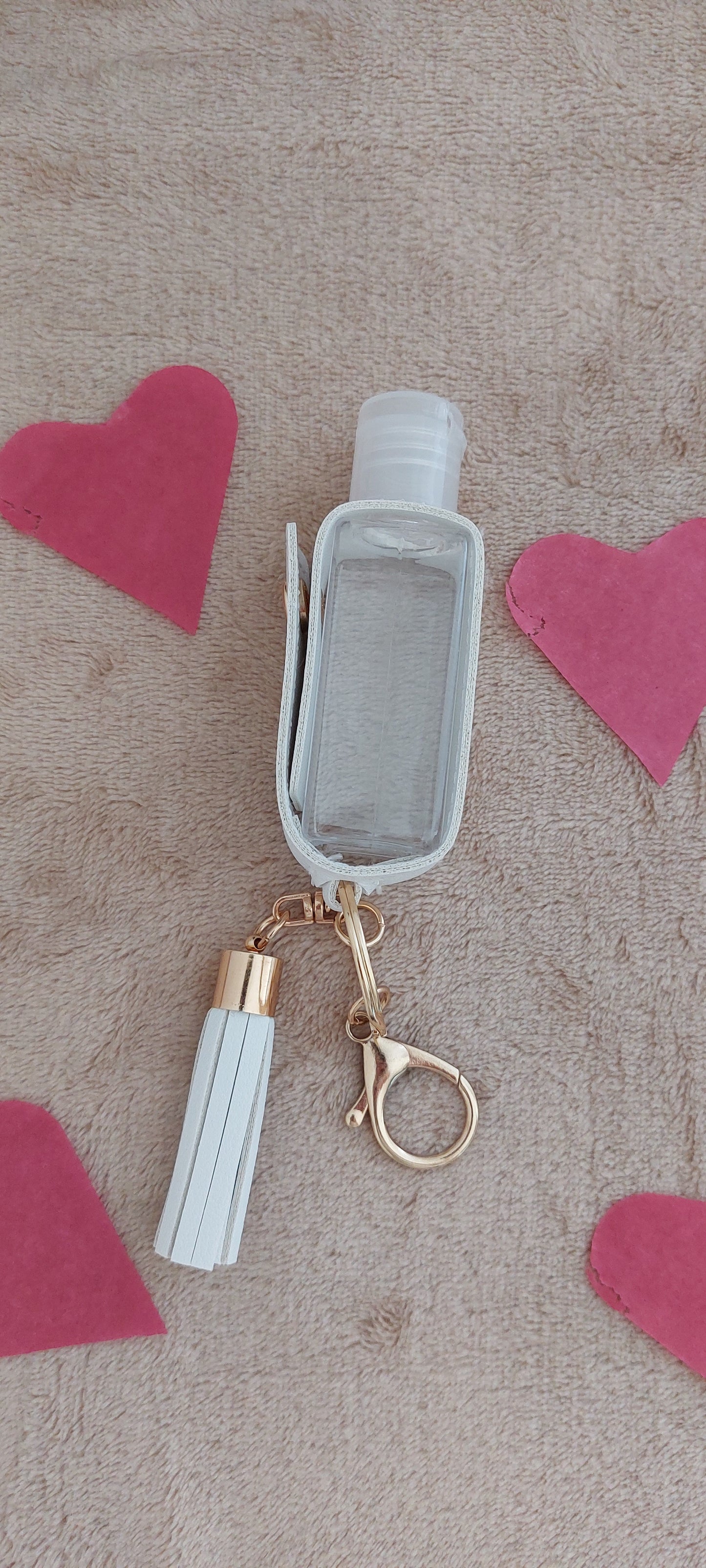Porte clé / gel désinfectant personnalisé