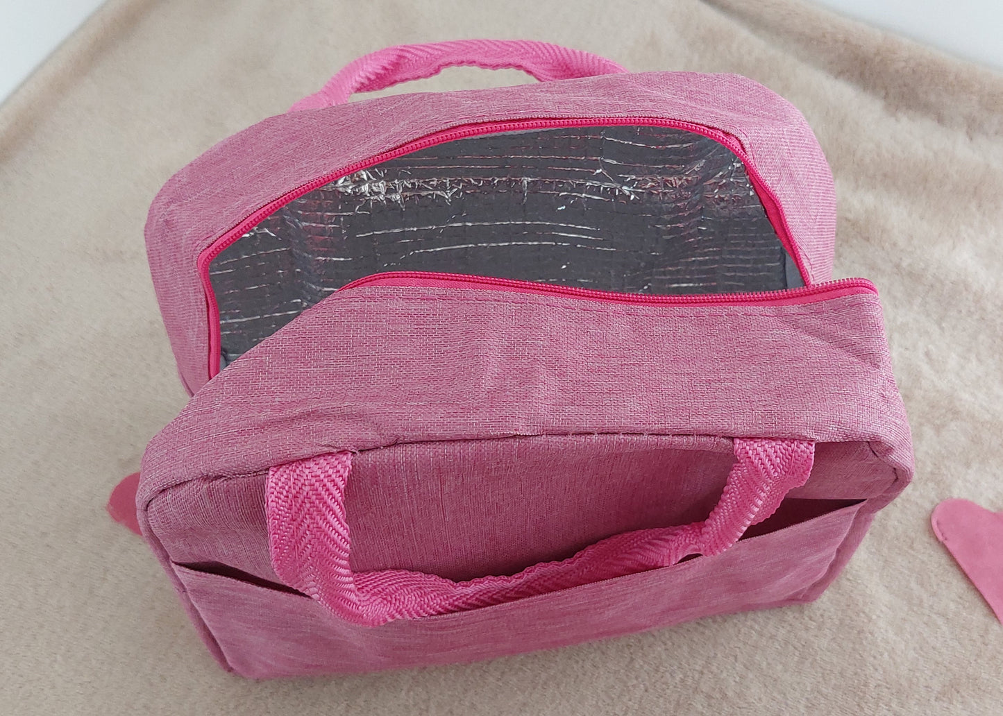 Lunch bag personnalisé – Rose ou noir, pratique & stylé