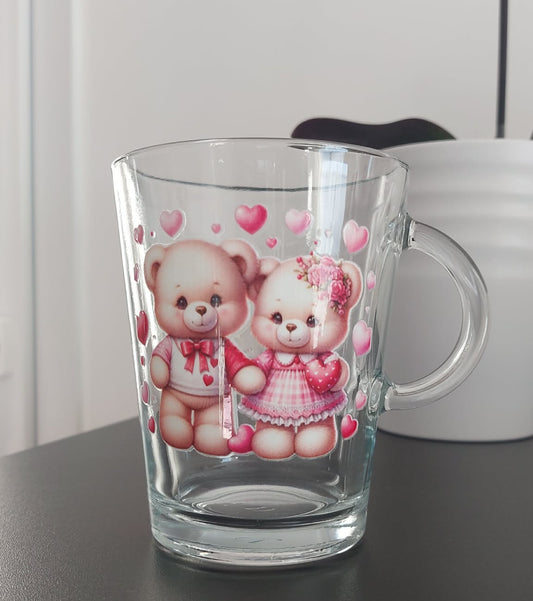 Tasse Saint-Valentin – Nounours romantique personnalisable