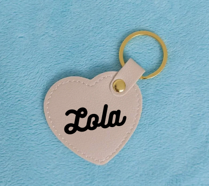 Duo personnalisé femme – Porte-clés cœur & miroir de poche