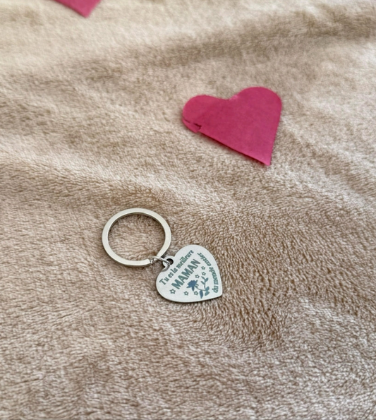 Porte clé imprimé Coeur