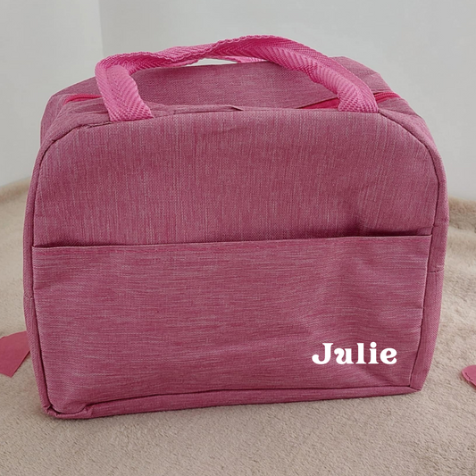 Lunch bag personnalisé – Rose ou noir, pratique & stylé