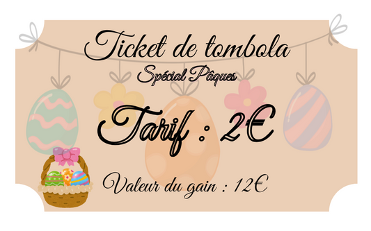 Ticket de tombola de Pâques